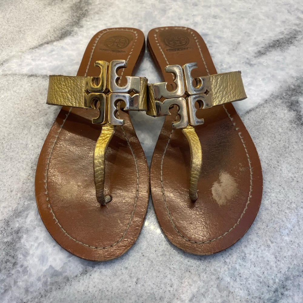 Gold Tory Burch Sandals